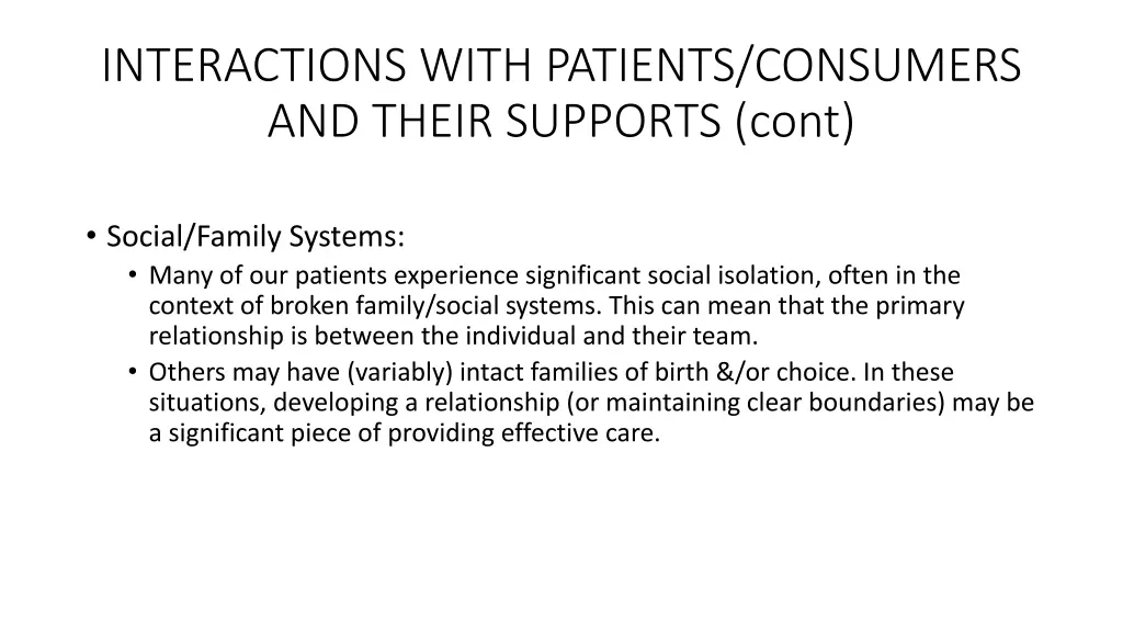 interactions with patients consumers and their 2