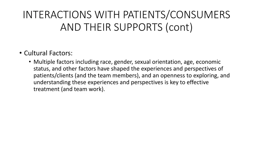 interactions with patients consumers and their 3