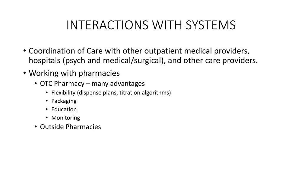 interactions with systems