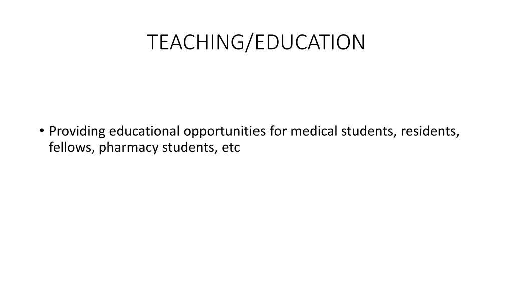 teaching education