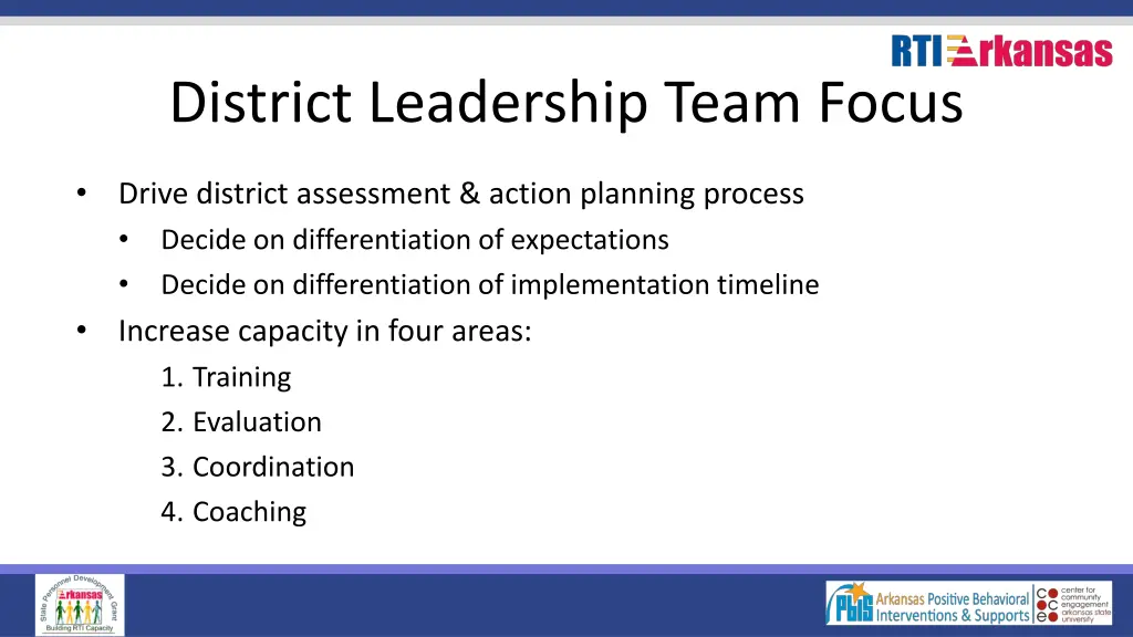 district leadership team focus