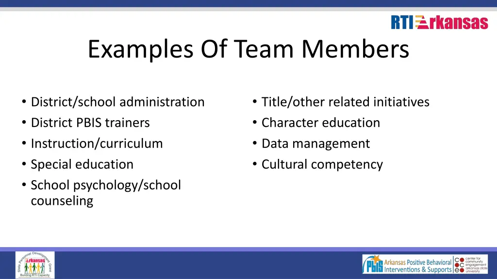 examples of team members