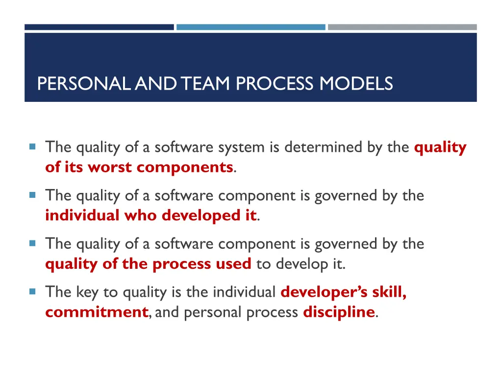 personal and team process models 1