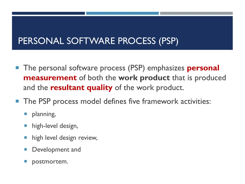 personal software process psp