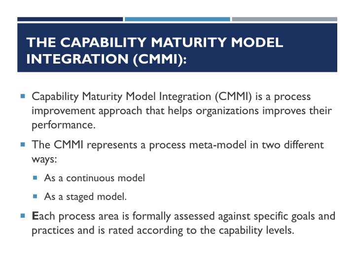 the capability maturity model integration cmmi