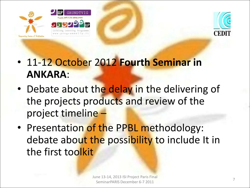 11 12 october 2012 fourth seminar in ankara