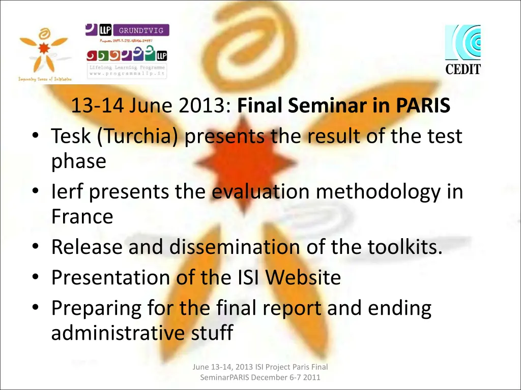 13 14 june 2013 final seminar in paris tesk