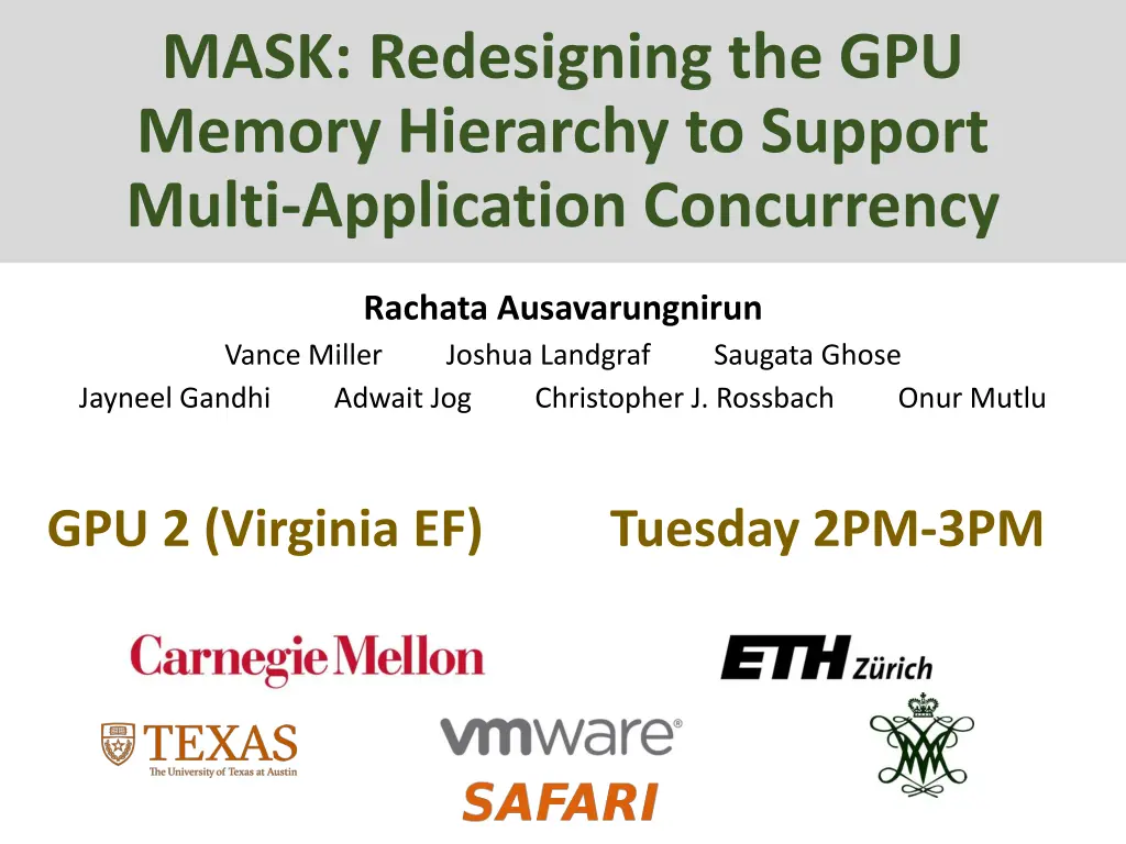 mask redesigning the gpu memory hierarchy 1