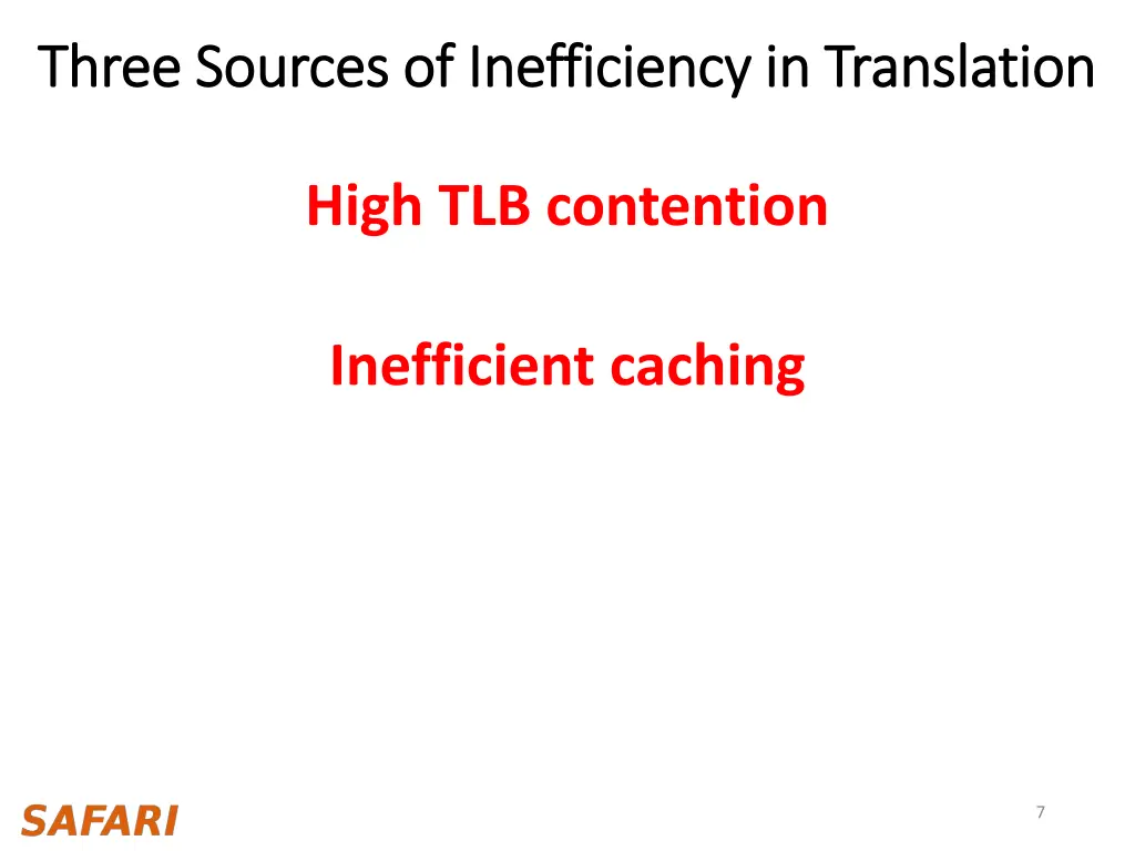 three sources of inefficiency in translation 2