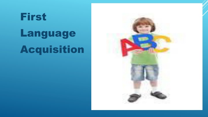 first language acquisition