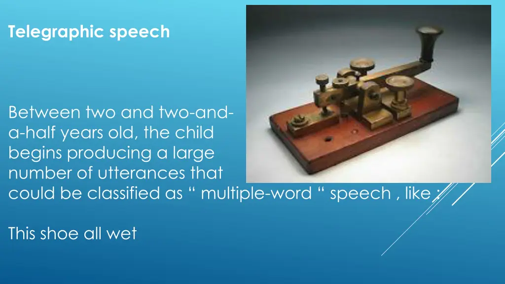 telegraphic speech