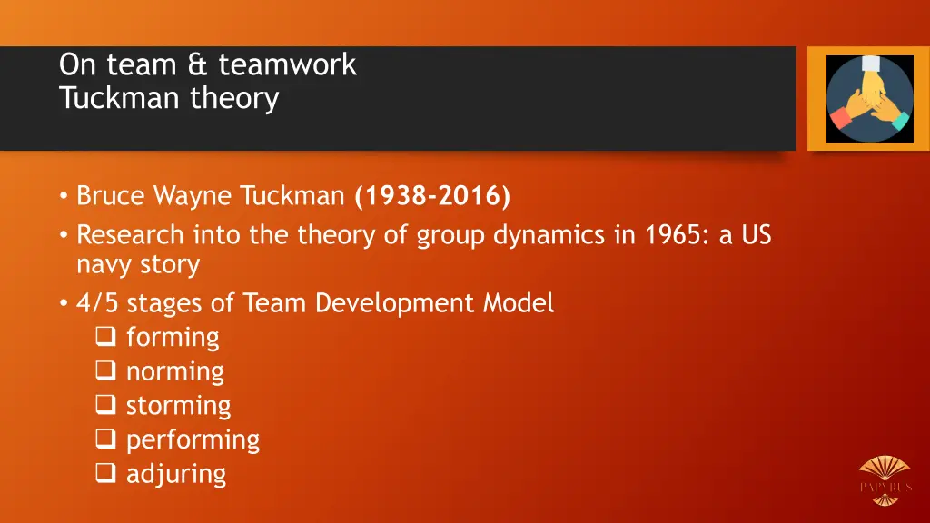 on team teamwork tuckman theory