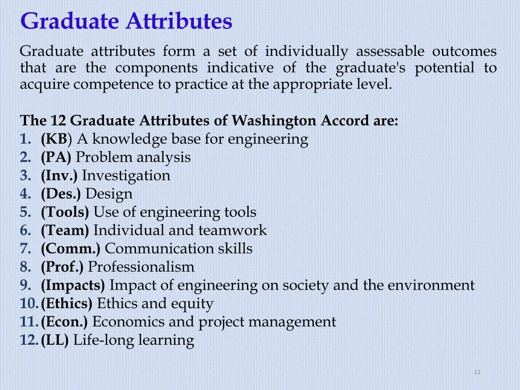 graduate attributes