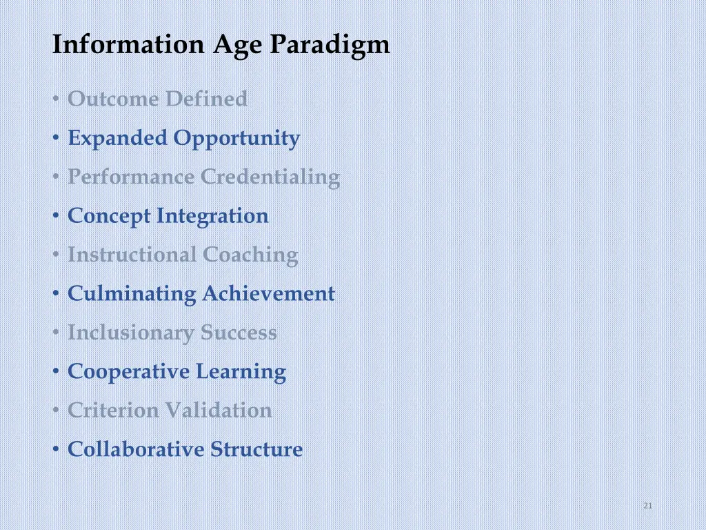 information age paradigm