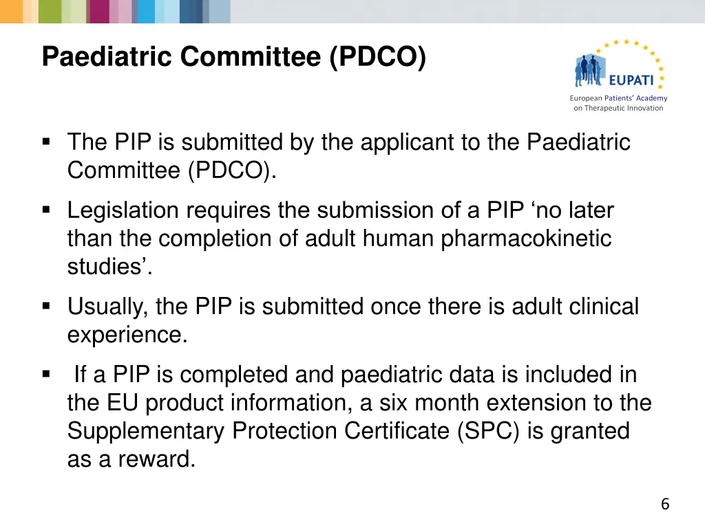 paediatric committee pdco