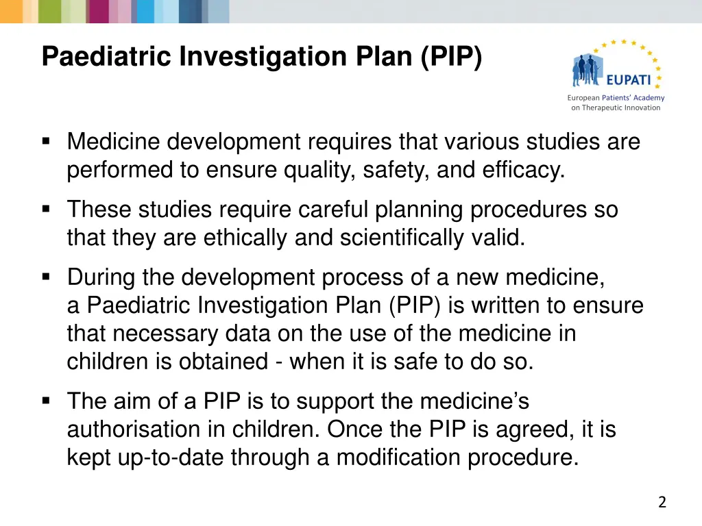 paediatric investigation plan pip