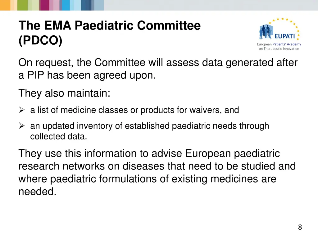 the ema paediatric committee pdco 1