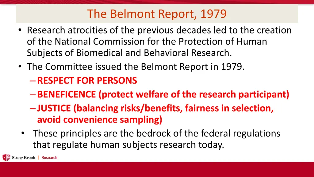 the belmont report 1979 research atrocities