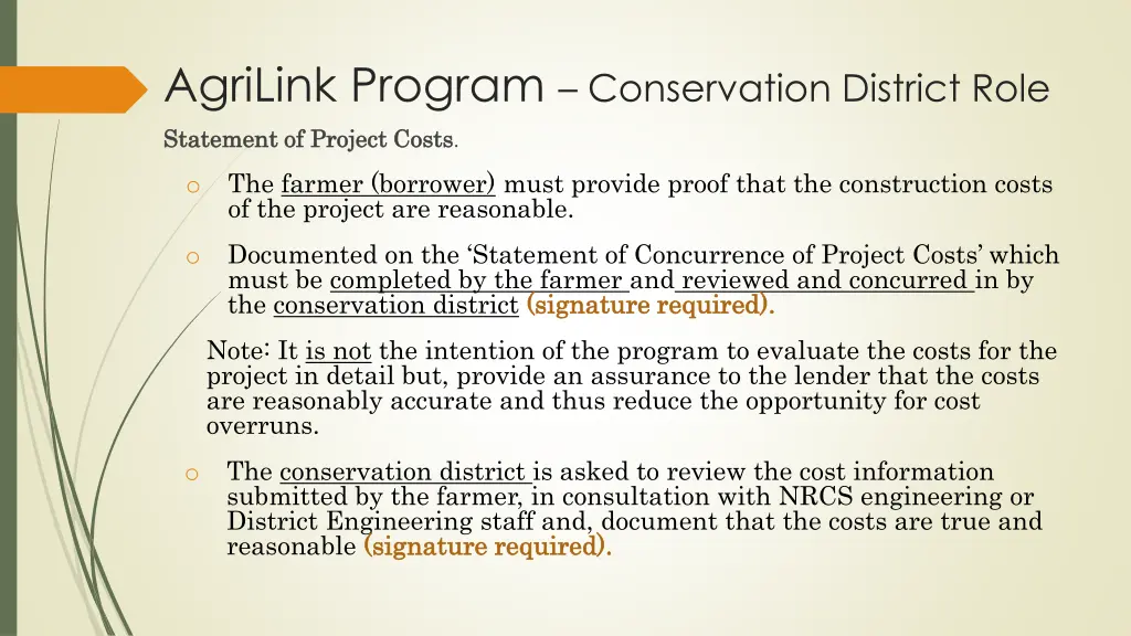 agrilink program conservation district role 3