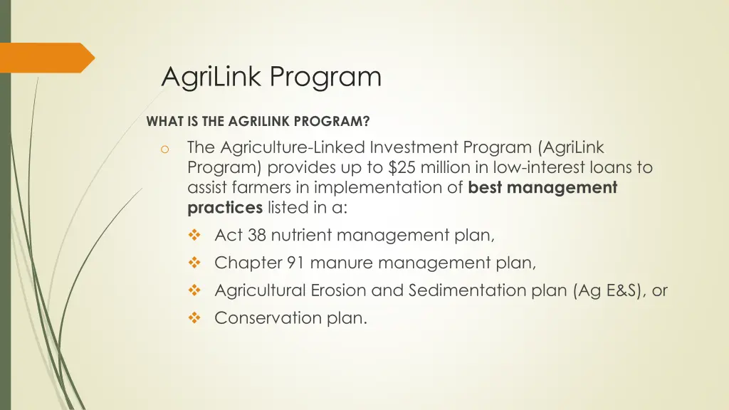 agrilink program