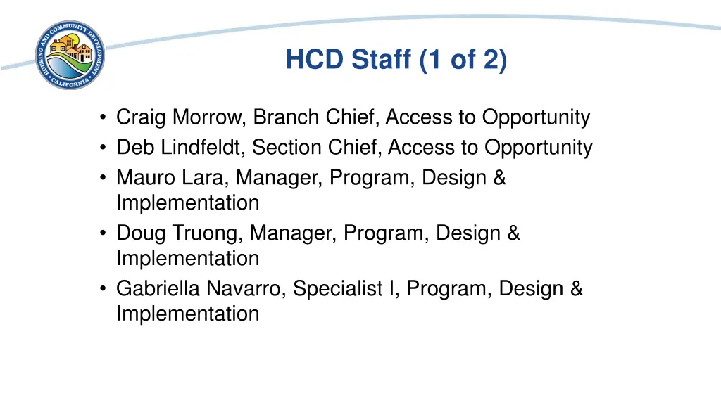 hcd staff 1 of 2