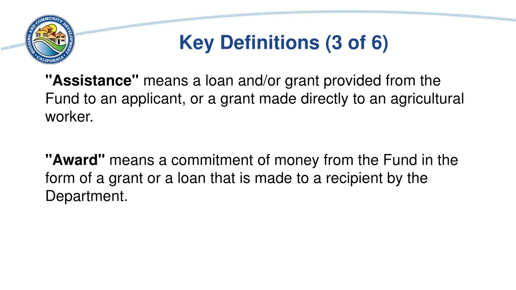 key definitions 3 of 6