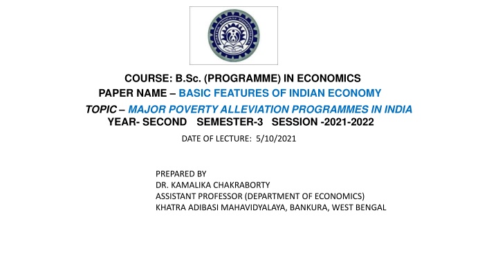 course b sc programme in economics