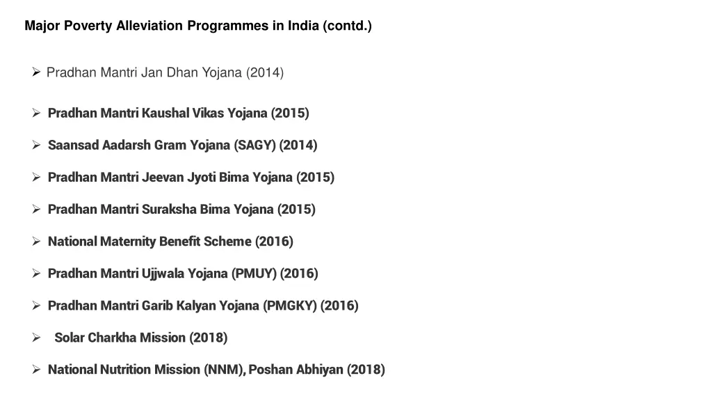 major poverty alleviation programmes in india 1