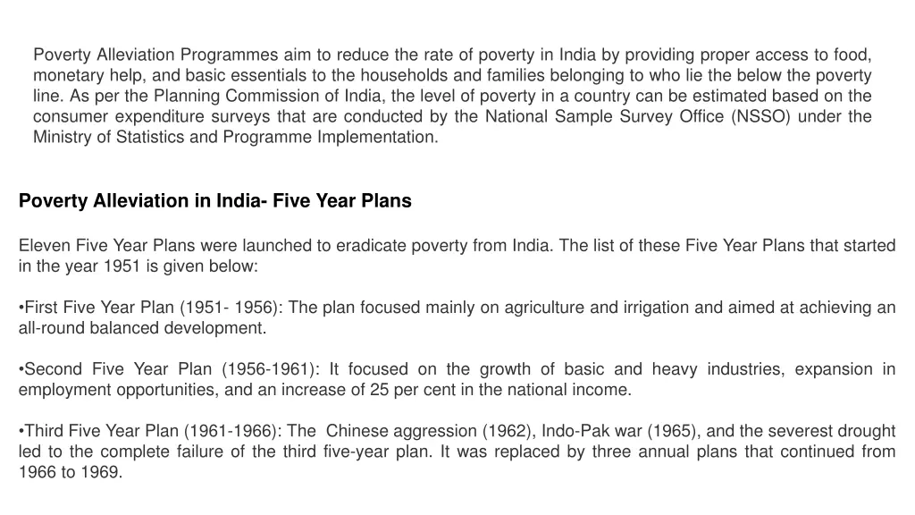 poverty alleviation programmes aim to reduce