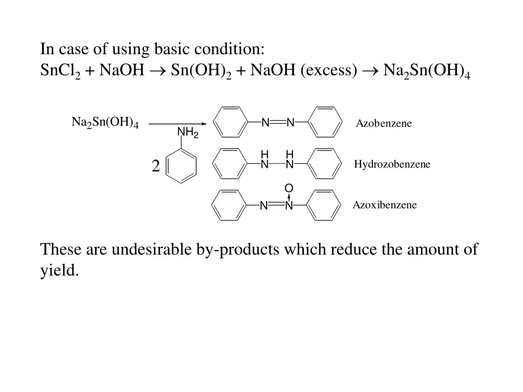 in case of using basic condition sncl 2 naoh