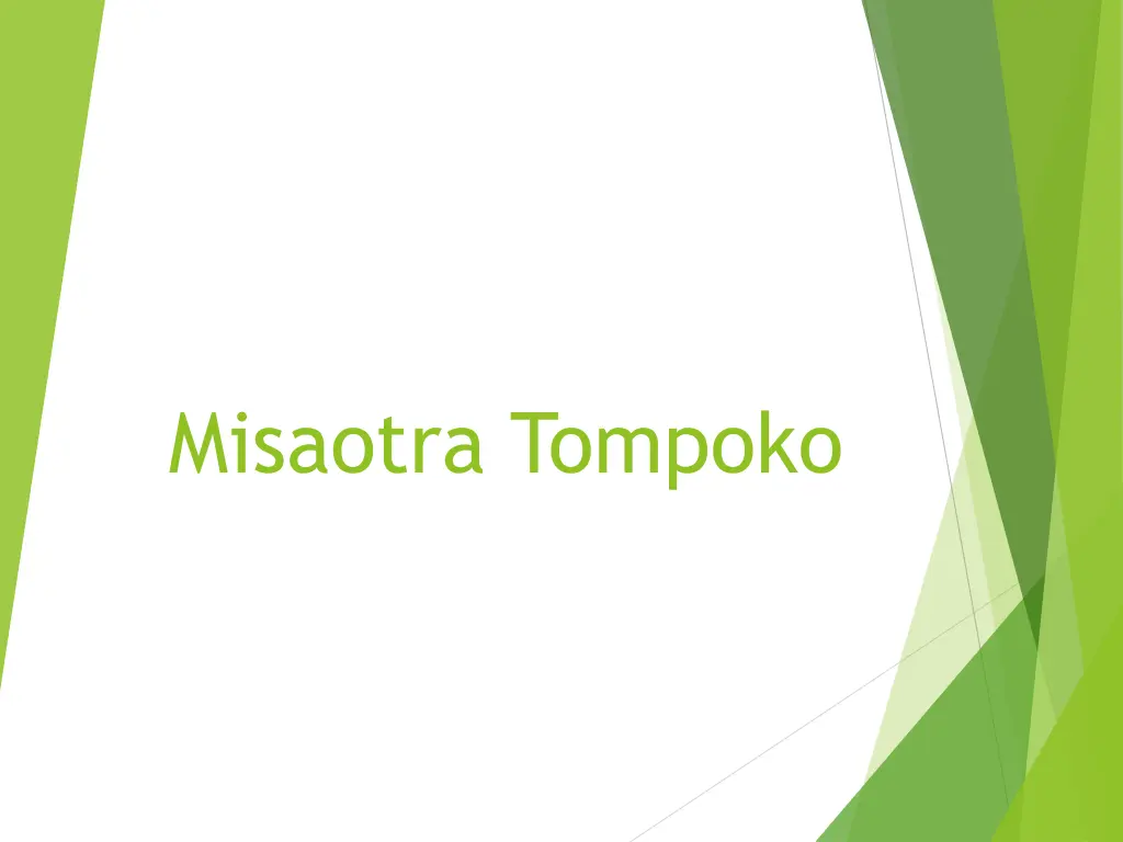 misaotra tompoko