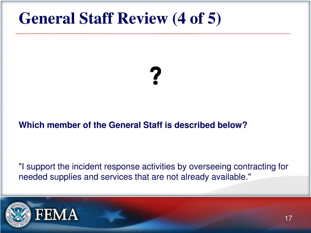 general staff review 4 of 5