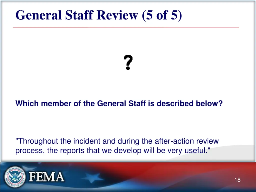 general staff review 5 of 5