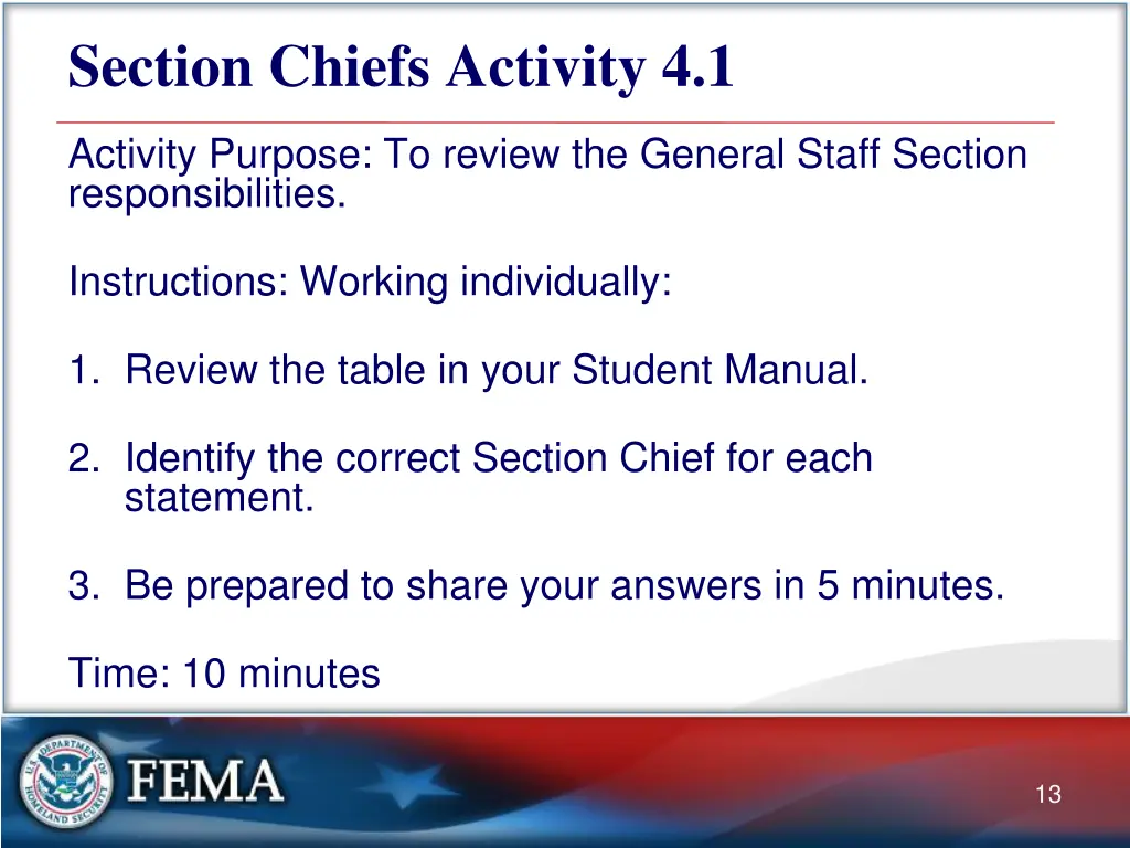 section chiefs activity 4 1