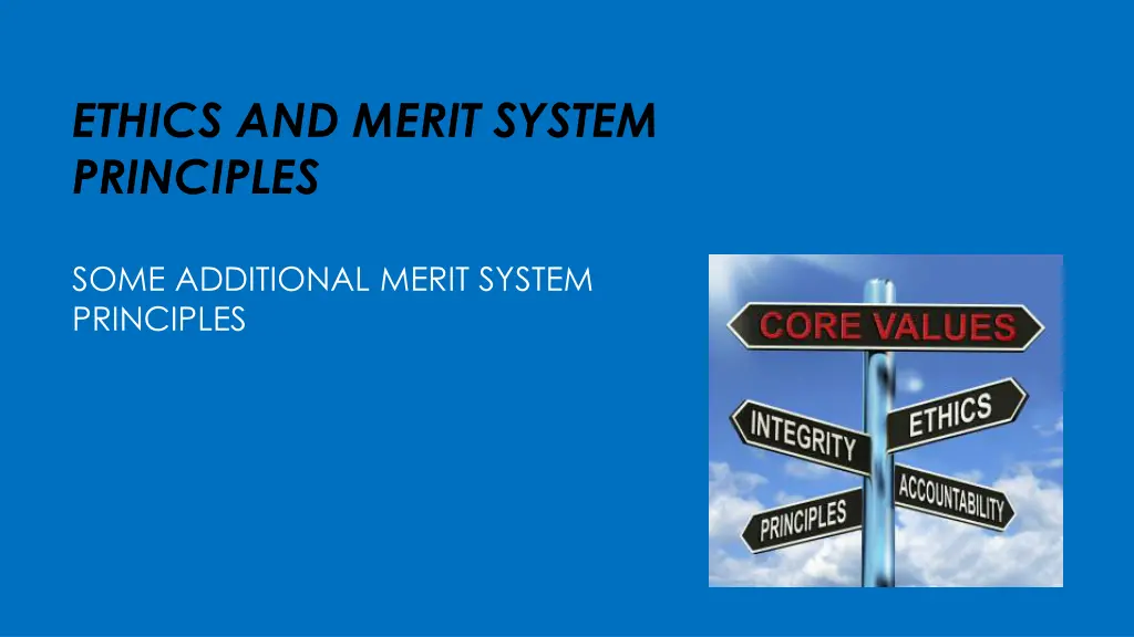 ethics and merit system principles