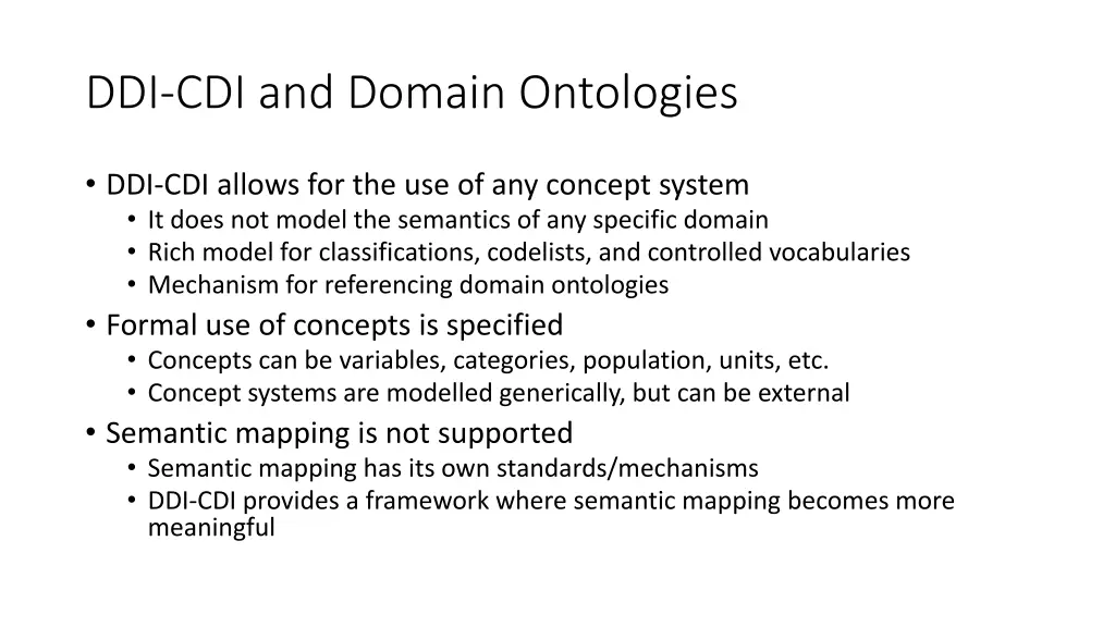 ddi cdi and domain ontologies