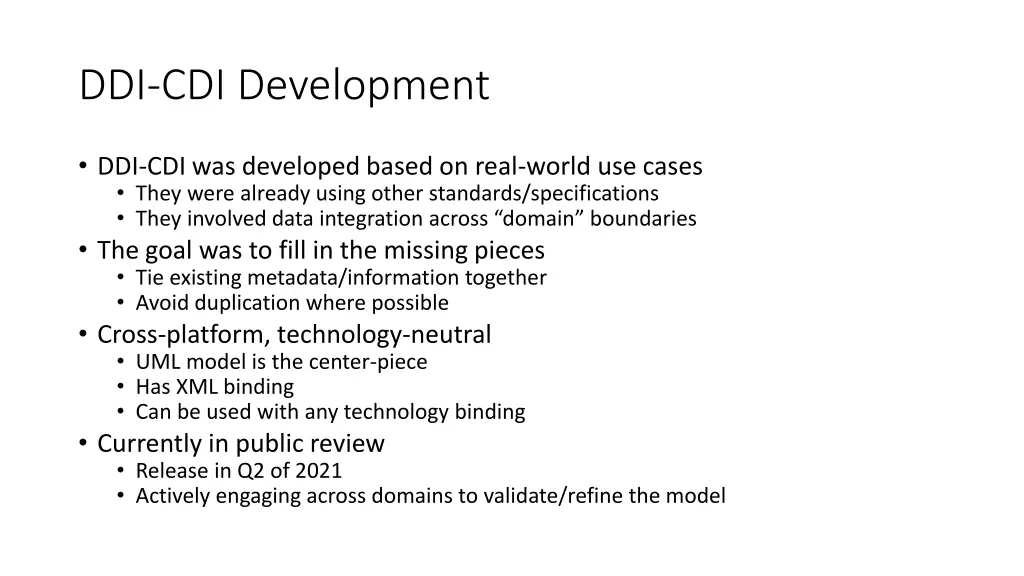 ddi cdi development