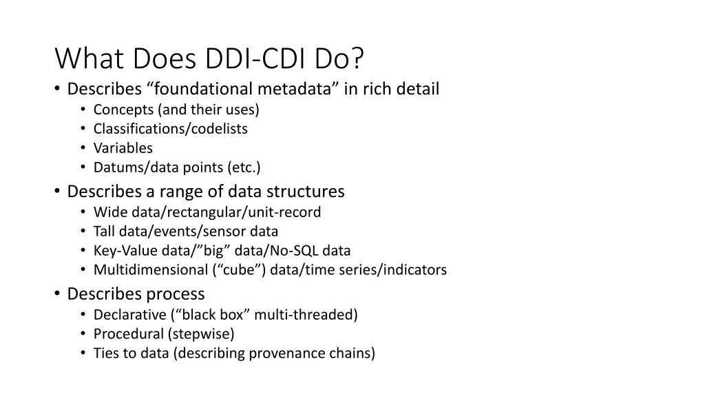 what does ddi cdi do describes foundational