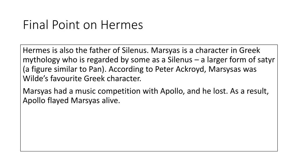 final point on hermes