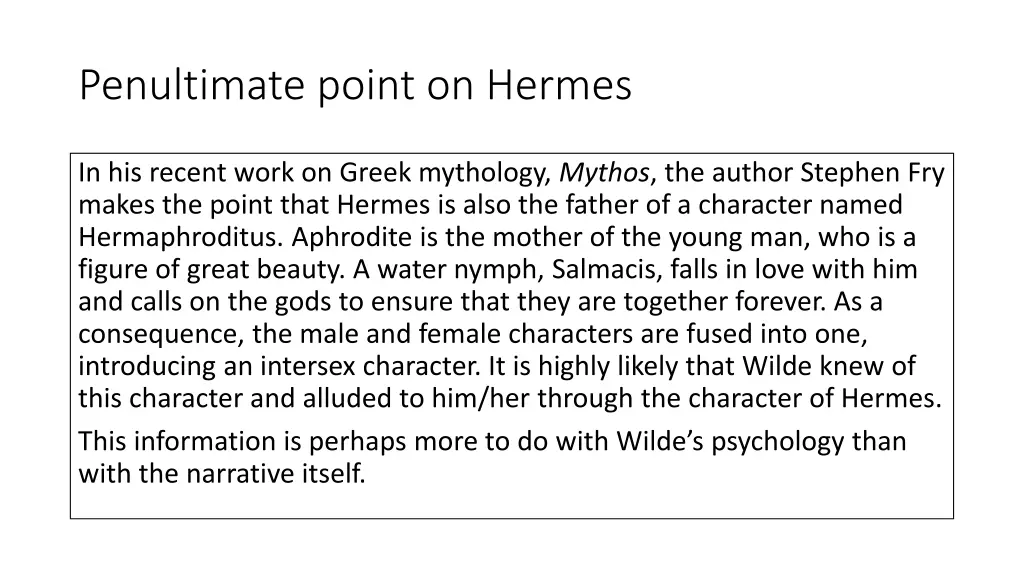 penultimate point on hermes