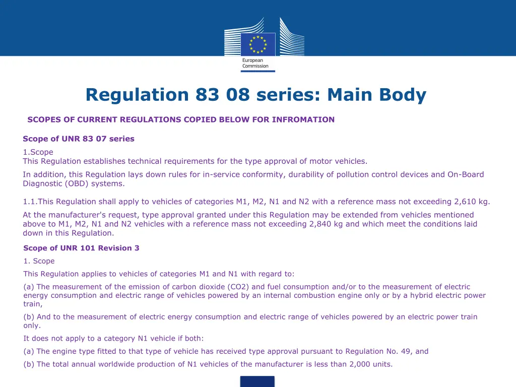 regulation 83 08 series main body 1