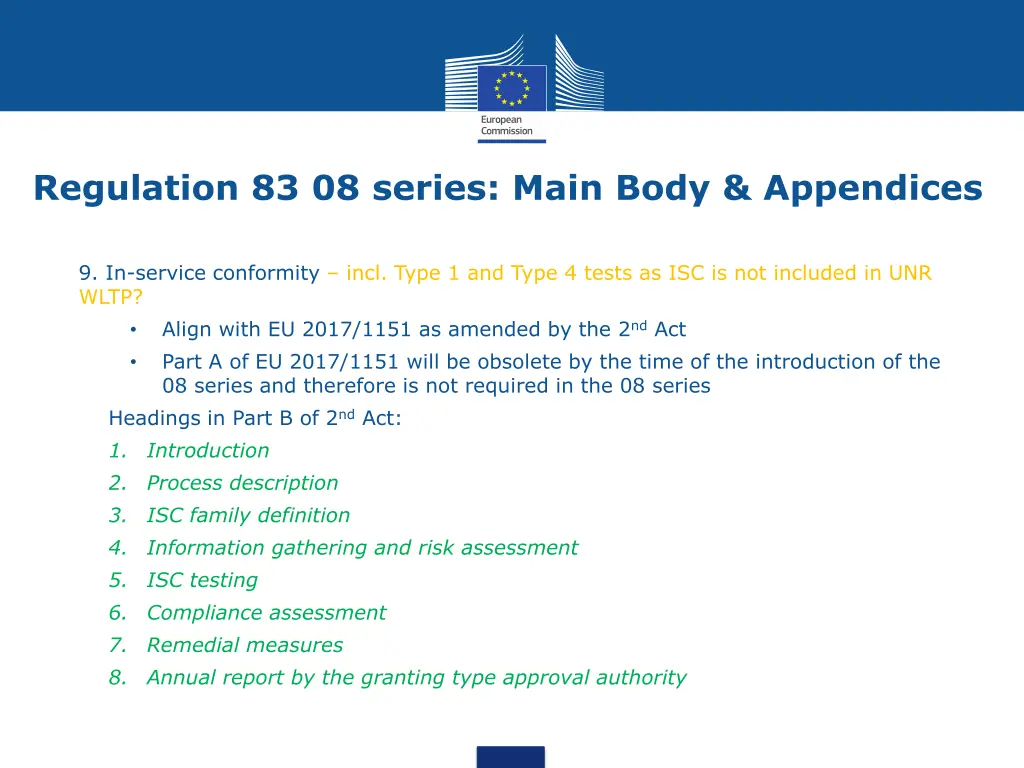 regulation 83 08 series main body appendices 1