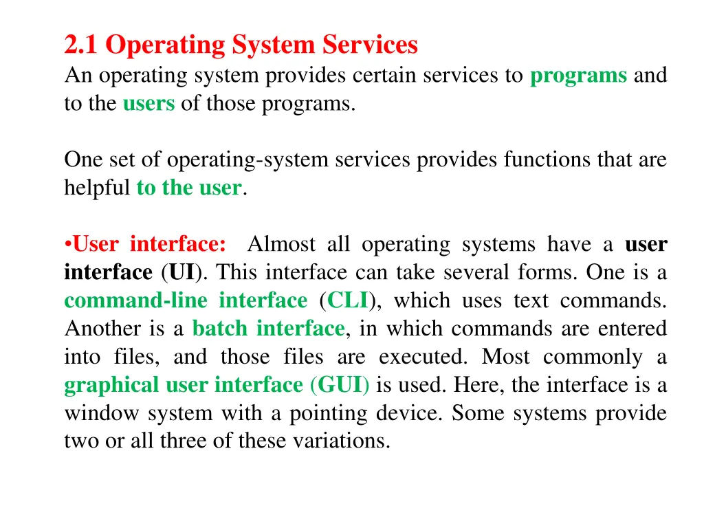 2 1 operating system services an operating system