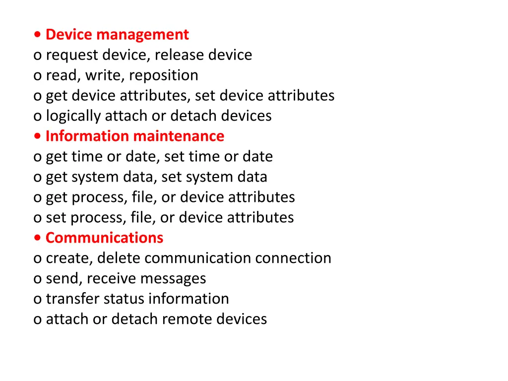 device management o request device release device