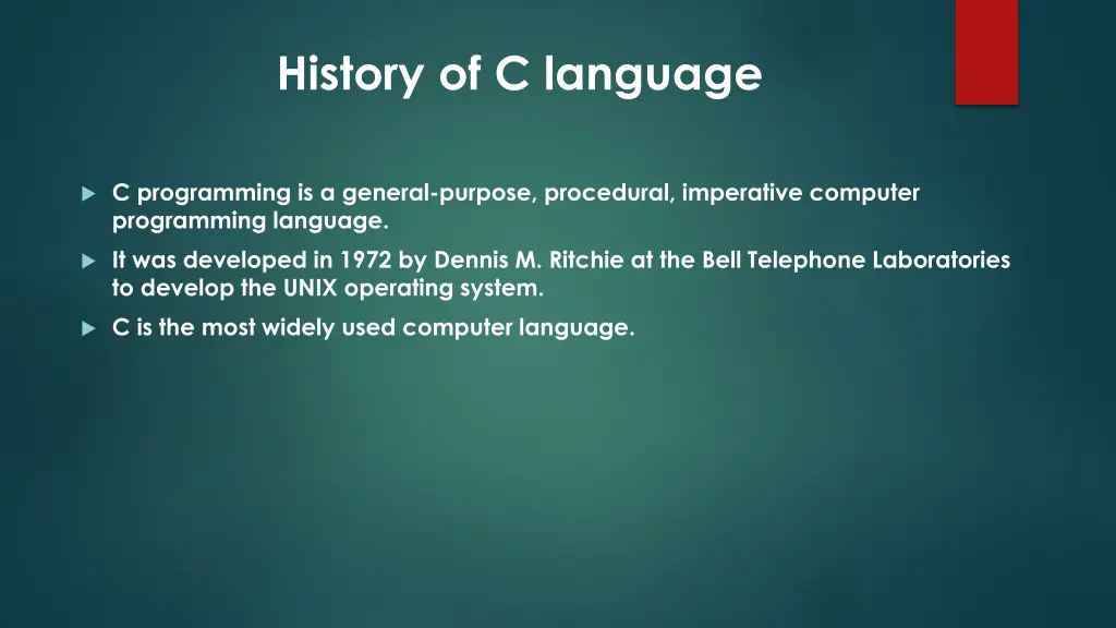 history of c language 1