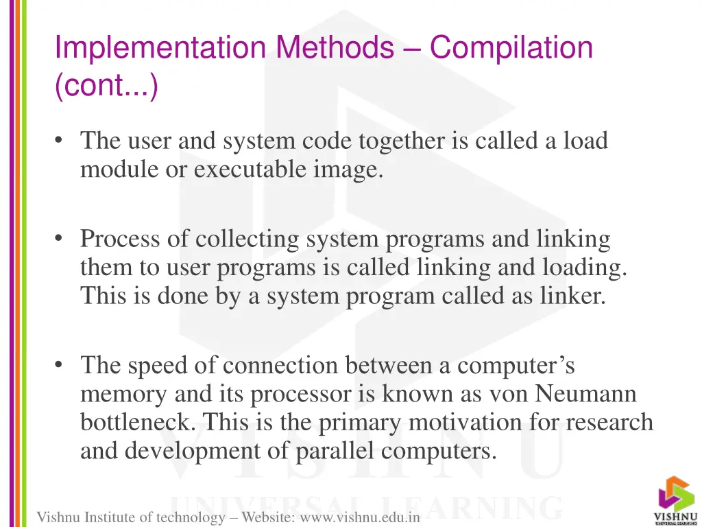 implementation methods compilation cont 1