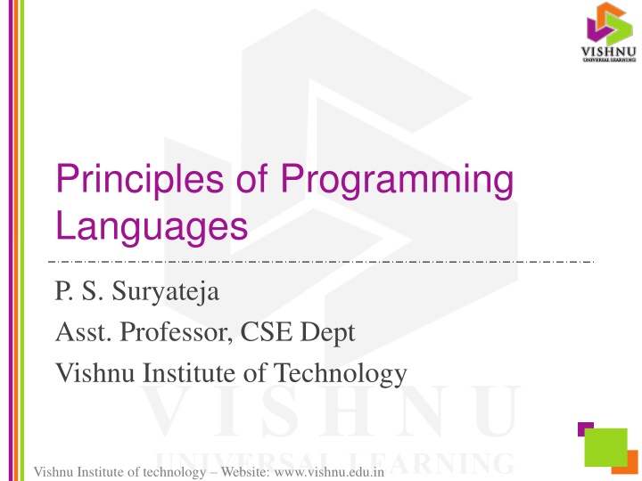 principles of programming languages