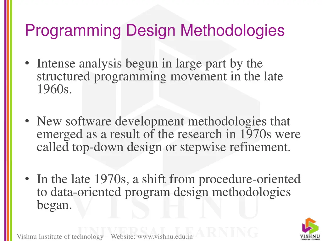 programming design methodologies