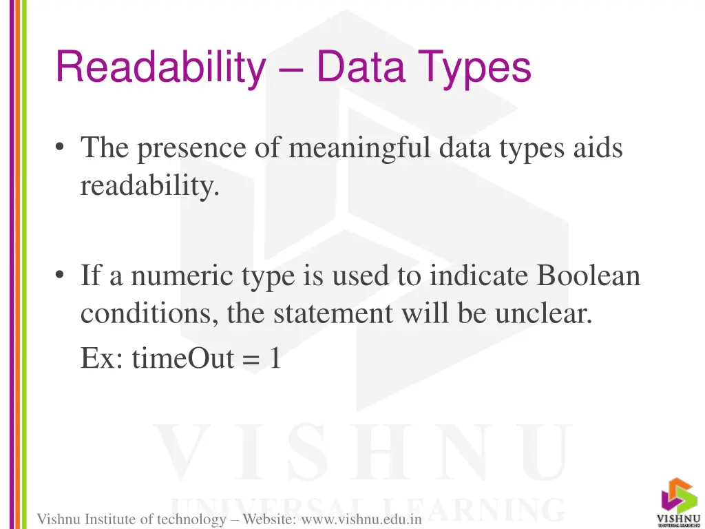 readability data types