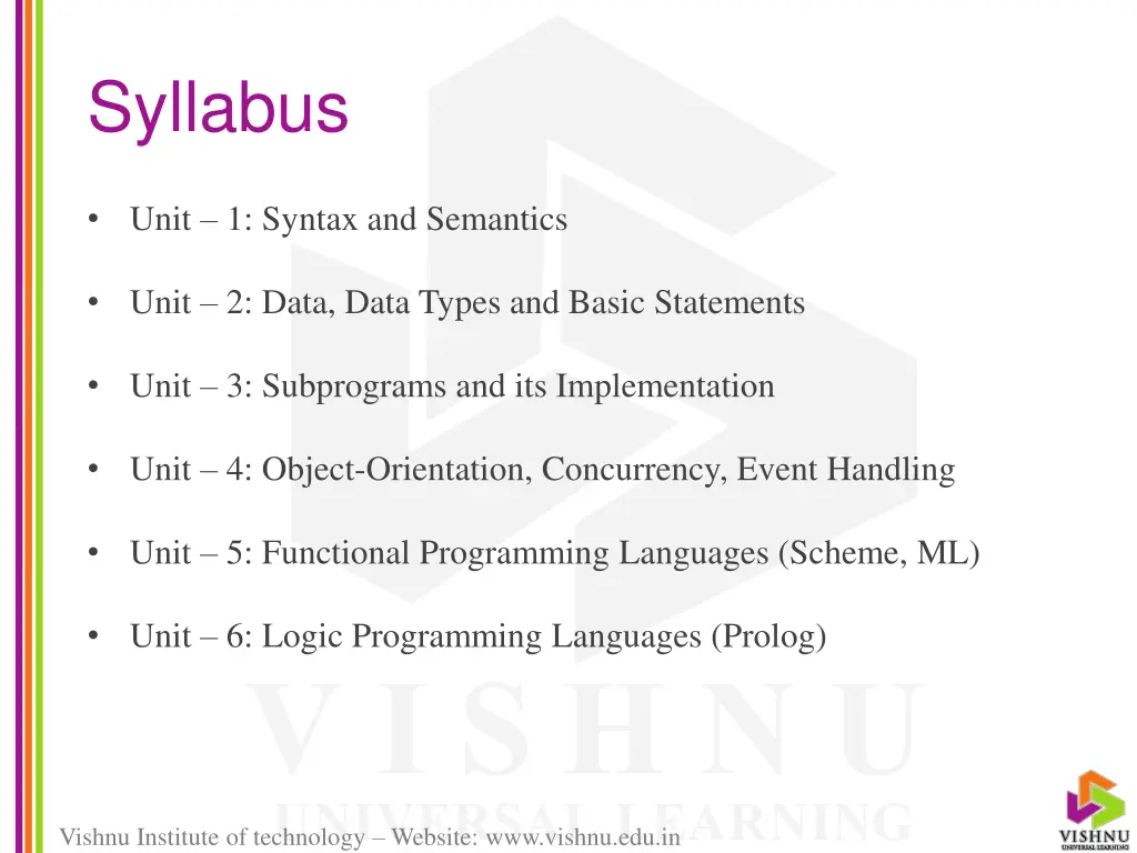 syllabus